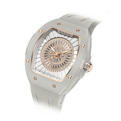 Official TSAR BOMBA Nucleus Femme Ladies Ceramic Watch – Swiss Movement TB8220L