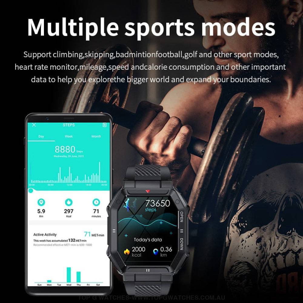 New Lige Digital Bluetooth Smart Companion HD Call Outdoor Sports Fitness Waterproof Smartwatch - Top G Watches