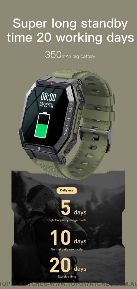 New Lige Digital Bluetooth Smart Companion HD Call Outdoor Sports Fitness Waterproof Smartwatch - Top G Watches