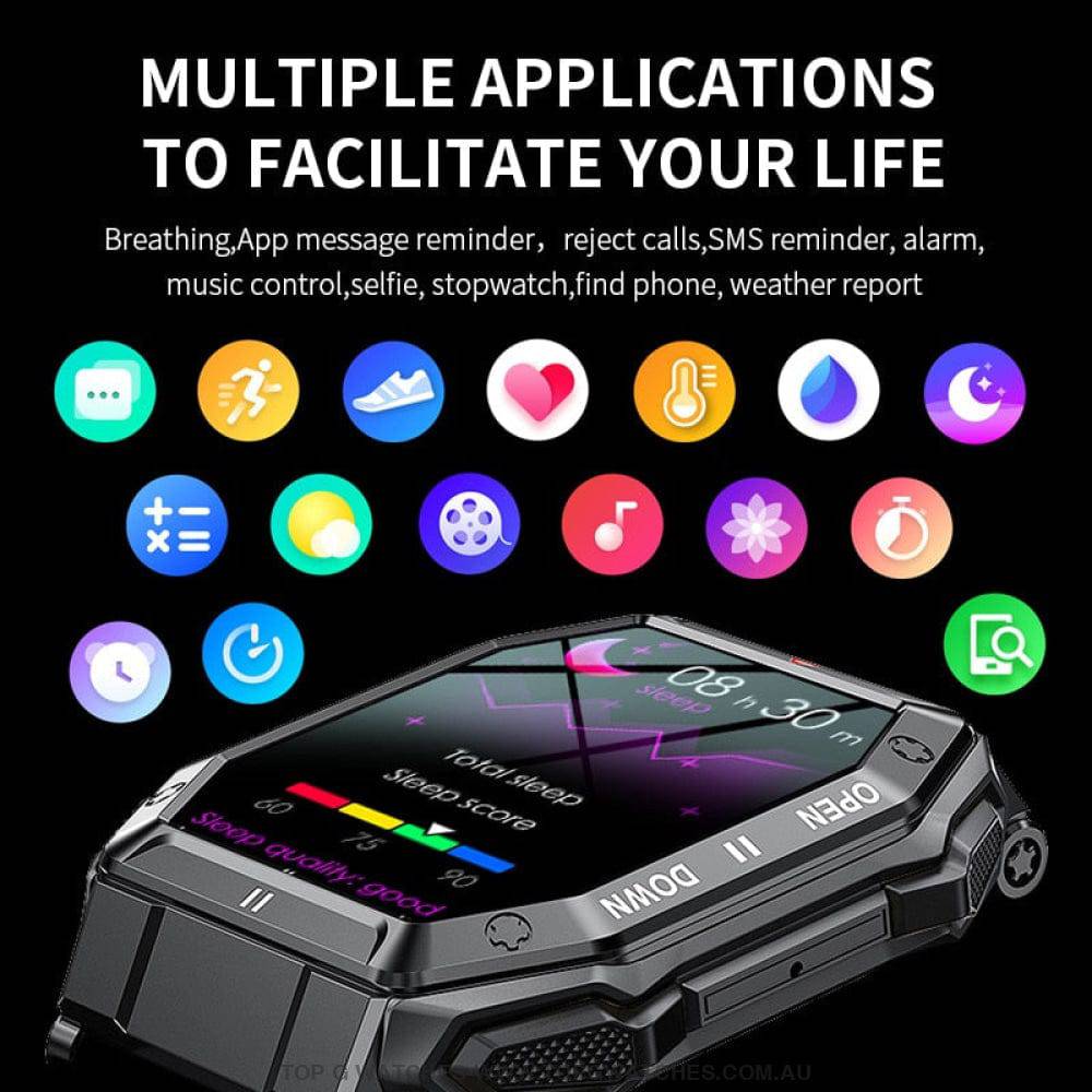 New Lige Digital Bluetooth Smart Companion HD Call Outdoor Sports Fitness Waterproof Smartwatch - Top G Watches