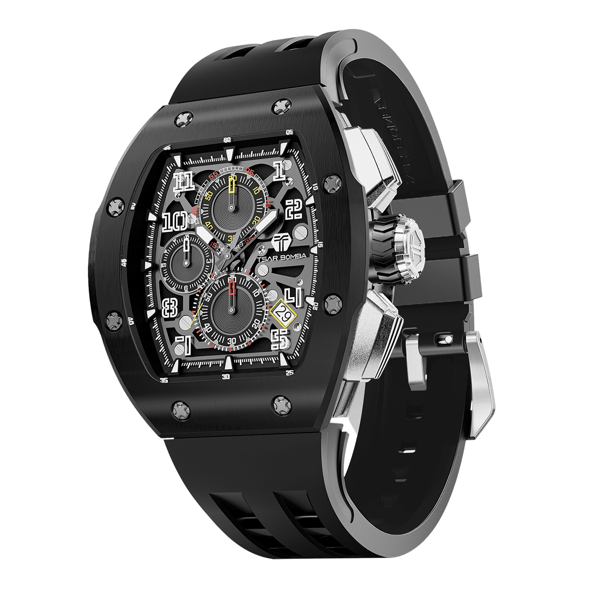 Official TSAR BOMBA – Atomic Interchangeable Luxury Calendar Watch TB8214