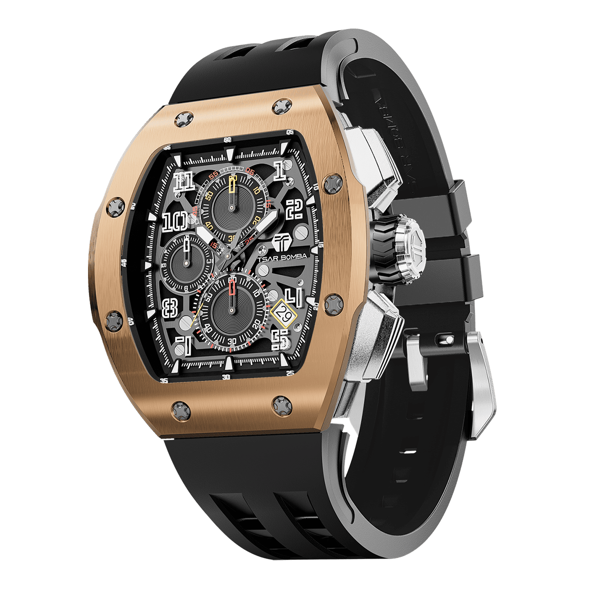 Official TSAR BOMBA – Atomic Interchangeable Luxury Calendar Watch TB8214