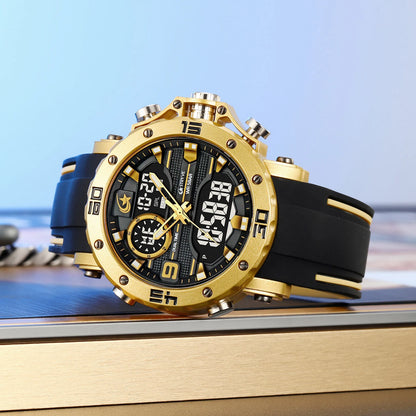 STRYVE S8032 Sports Watch – Bold Dual Display Analog Digital Watch - Top G Watches