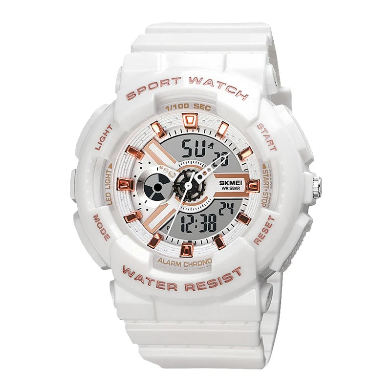 Skmei 1689 Ladies Waterproof Dual Digital LED Sports Watch - Top G Watches