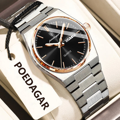 POEDAGAR 786 Luxury Ladies Watch | Stainless Steel Waterproof Quartz Dress Watch