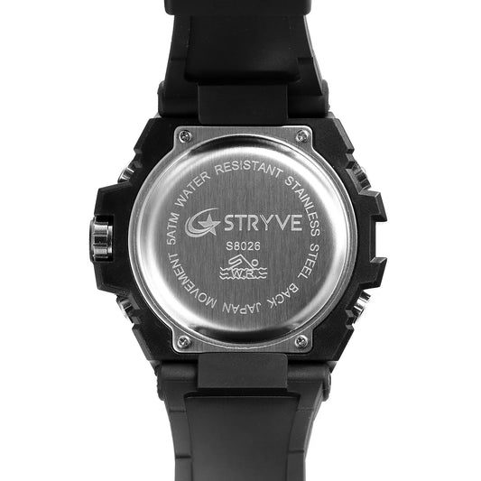 STRYVE S8026 Slim Digital Analog Sports – Waterproof Dual Display Watch - Top G Watches