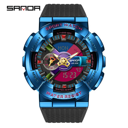 SANDA 9004 Digital Sports Watch - Waterproof Military G-Style Shockproof