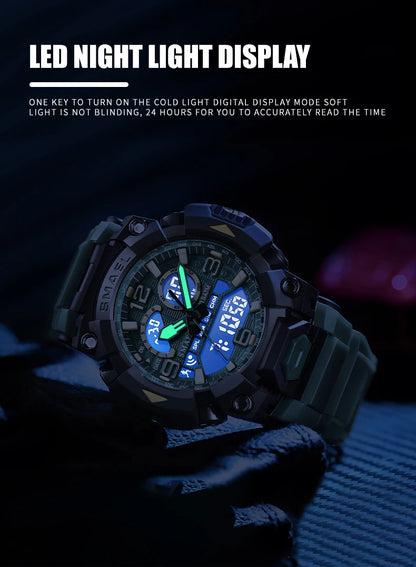 Smael 8099 Digital Sports Watch - Waterproof LED Multifunction Sports Watch - Top G Watches