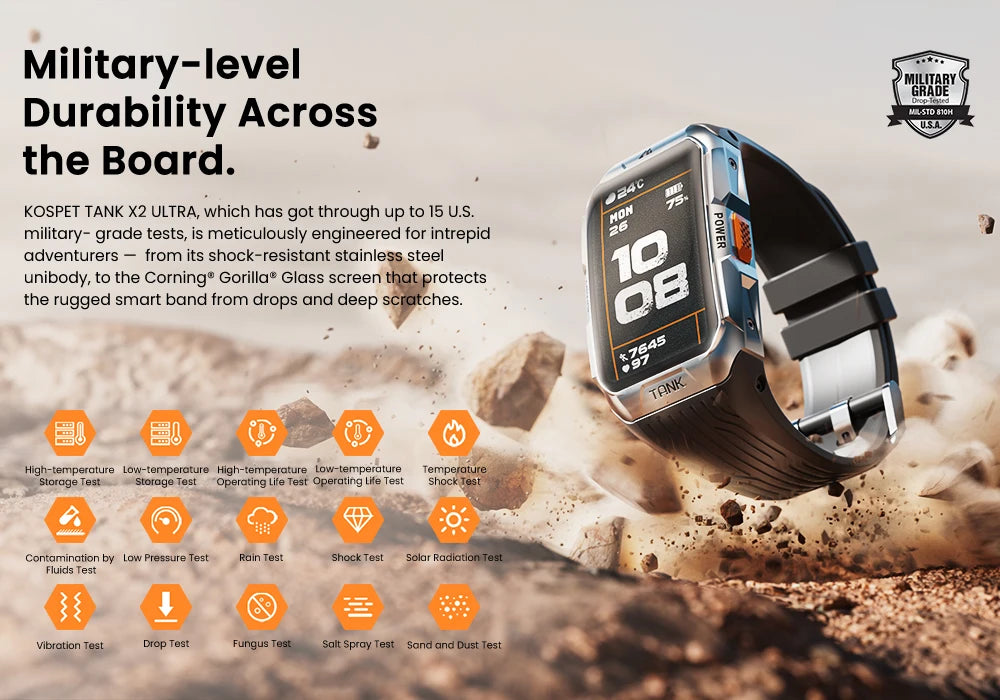 KOSPET TANK X2 Ultra – Rugged GPS Smart Band
