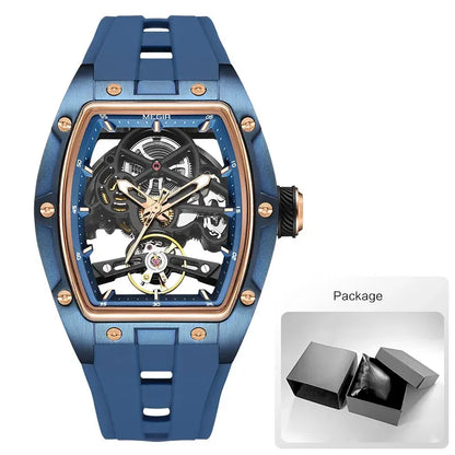 NEW Automatic Megir Mechanical Stainless Skeleton Dial Wristwatch