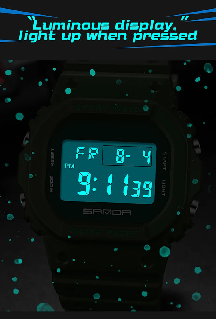 SKMEI Kids Digital Sports Watch – 50m Waterproof Shockproof – 2107