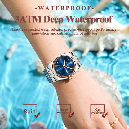 POEDAGAR 786 Luxury Ladies Watch | Stainless Steel Waterproof Quartz Dress Watch