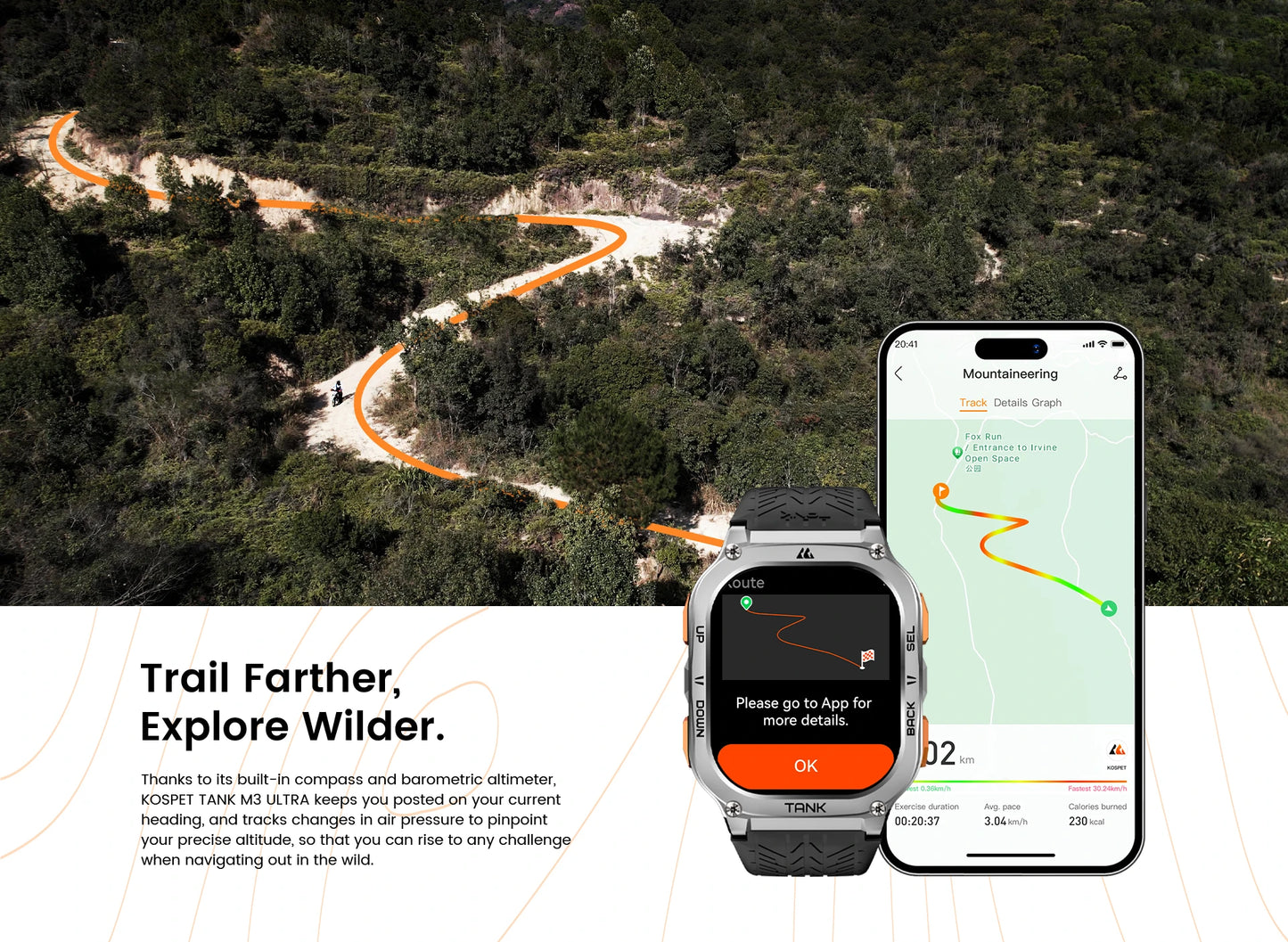 KOSPET TANK M3 Ultra – Rugged Dual-Band GPS Smartwatch