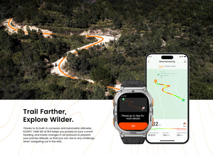 KOSPET TANK M3 Ultra – Rugged Dual-Band GPS Smartwatch