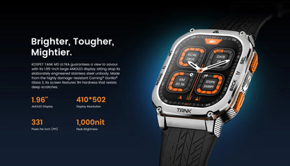 KOSPET TANK M3 Ultra – Rugged Dual-Band GPS Smartwatch