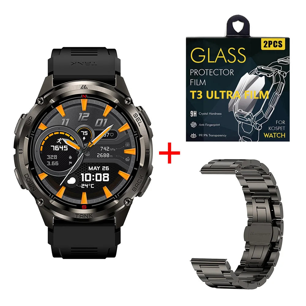 KOSPET TANK T3 Ultra 2 – Rugged Dual-Band GPS Smartwatch