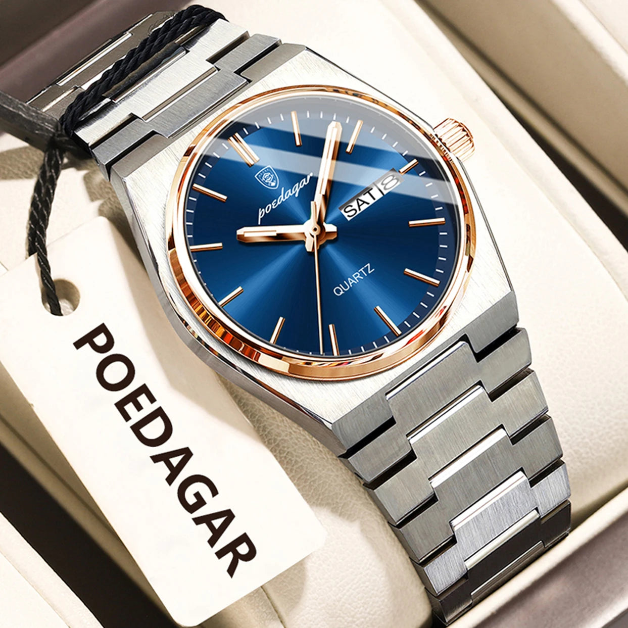 POEDAGAR 786 Luxury Ladies Watch | Stainless Steel Waterproof Quartz Dress Watch