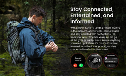 KOSPET TANK T3 Ultra 2 – Rugged Dual-Band GPS Smartwatch