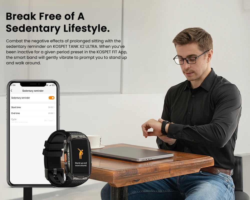 KOSPET TANK X2 Ultra – Rugged GPS Smart Band
