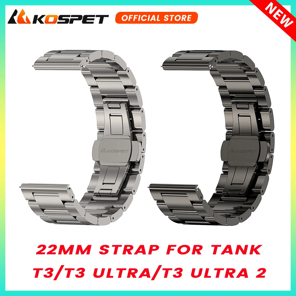 KOSPET 22mm Stainless-Steel Bracelet – TANK T Series