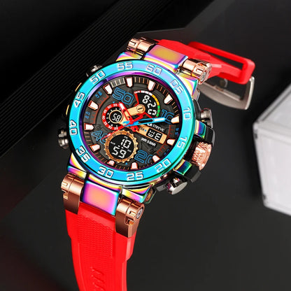 STRYVE S8030 Sports Watch – Large 55mm Dual Display Analog Digital Watch - Top G Watches