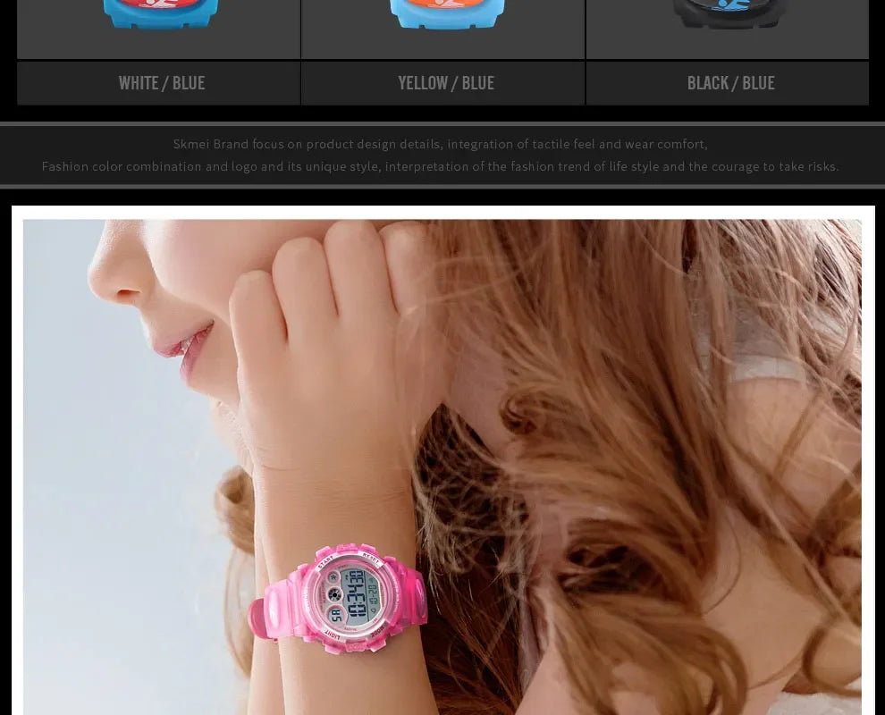 SKMEI 1451 Digital Sports Watch – 50m Waterproof Kids & Youth Watch