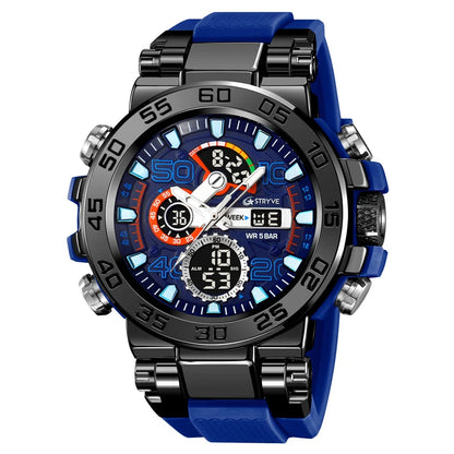 STRYVE S8030 Sports Watch – Large 55mm Dual Display Analog Digital Watch - Top G Watches