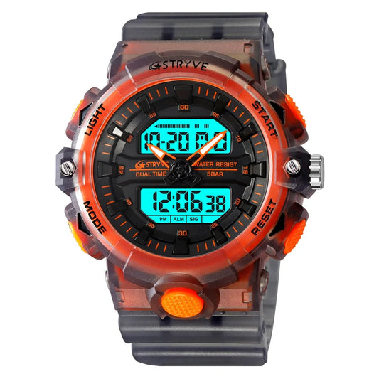 STRYVE S8028 Titan X Tactical Digital Analog Sports – Waterproof Military Watch - Top G Watches