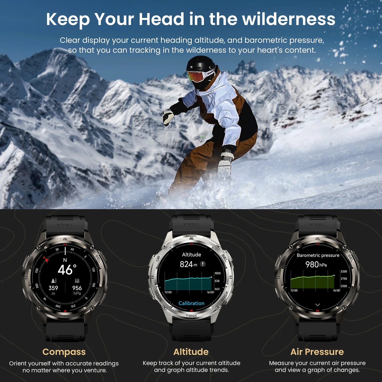KOSPET TANK T3 Ultra 2 – Rugged Dual-Band GPS Smartwatch