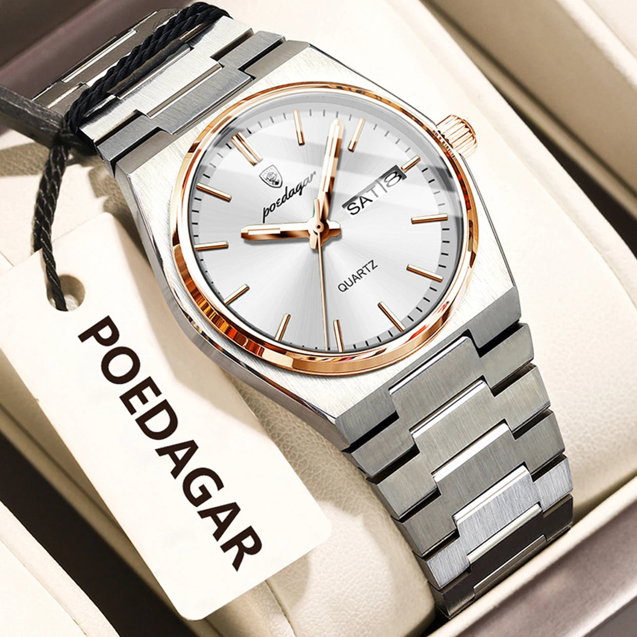 POEDAGAR 786 Luxury Ladies Watch | Stainless Steel Waterproof Quartz Dress Watch