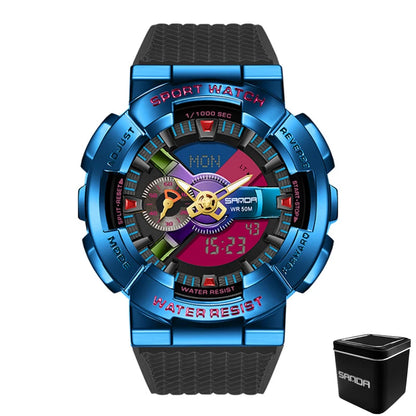SANDA 9004 Digital Sports Watch - Waterproof Military G-Style Shockproof
