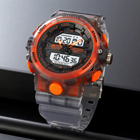 STRYVE S8028 Titan X Tactical Digital Analog Sports – Waterproof Military Watch - Top G Watches
