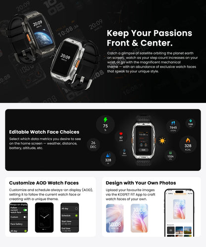 KOSPET TANK X2 Ultra – Rugged GPS Smart Band
