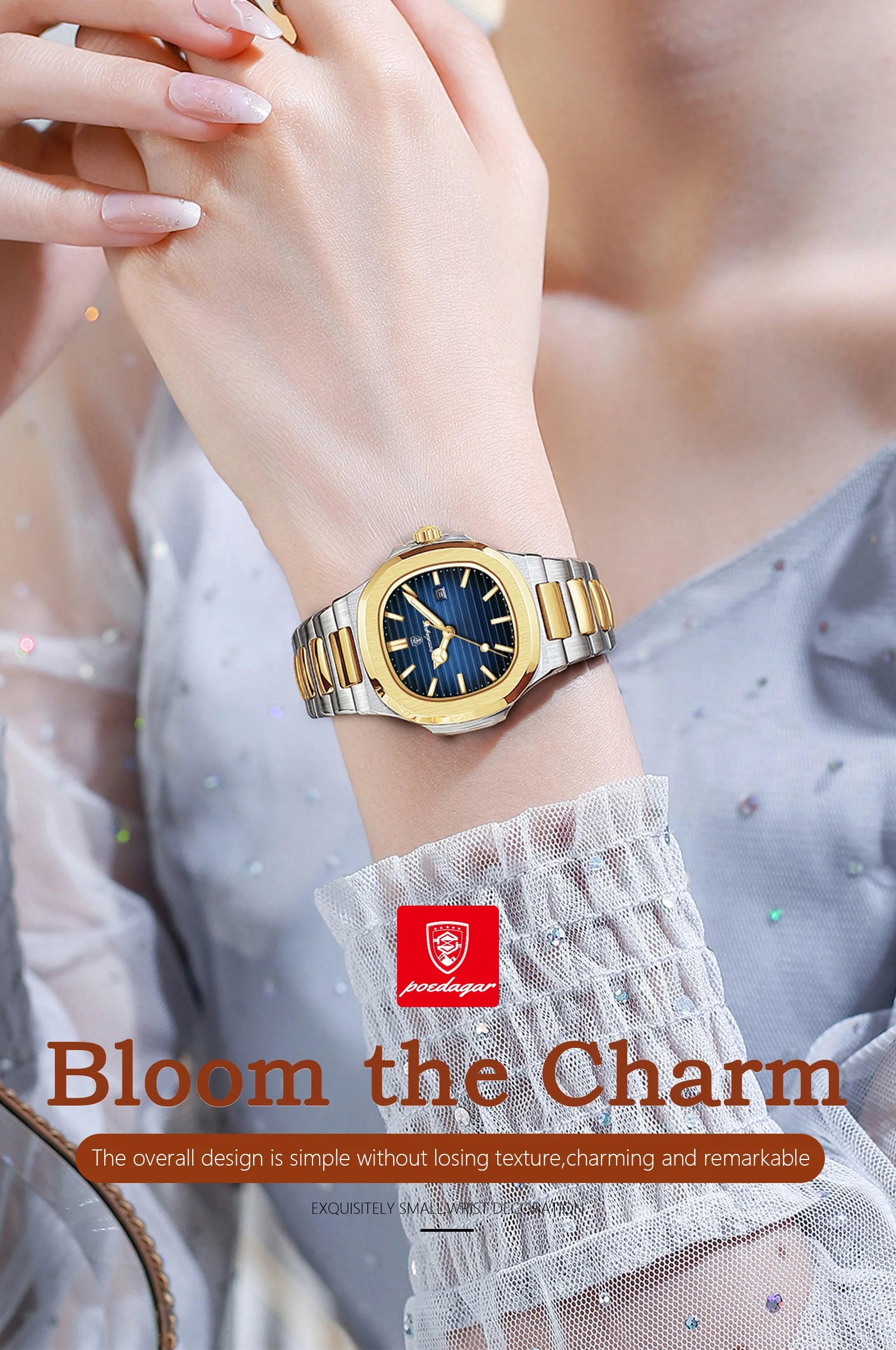 Luxury Poedagar P789 Waterproof Stainless-Steel Quartz Ladies Watch - Top G Watches