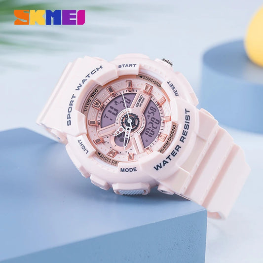 Skmei 1689 Ladies Waterproof Dual Digital LED Sports Watch - Top G Watches