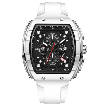 NEW Lige Tonneau Waterproof Sports Chronograph Quartz Watch