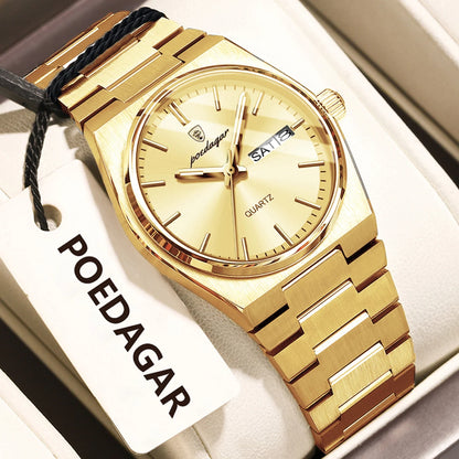 POEDAGAR 786 Luxury Ladies Watch | Stainless Steel Waterproof Quartz Dress Watch