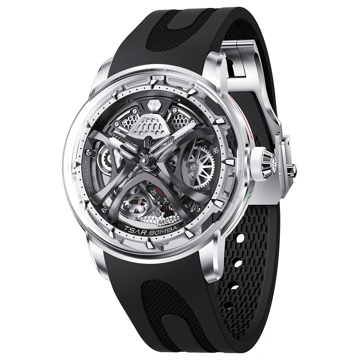Official TSAR BOMBA Skunk Works T1 Skeleton Automatic Watch