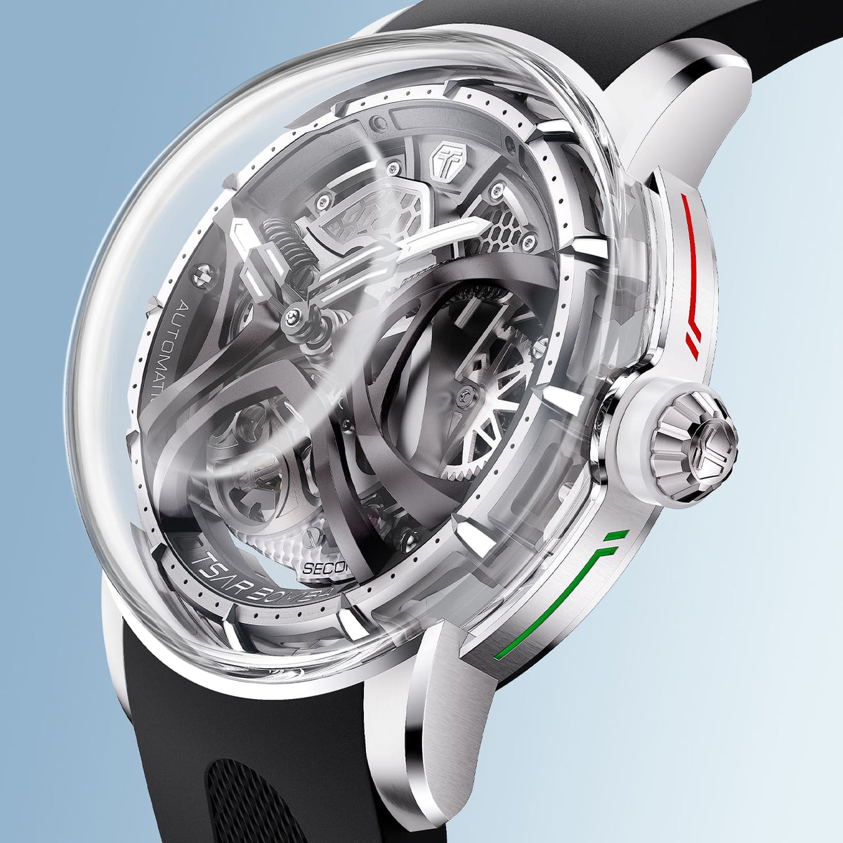 Official TSAR BOMBA Skunk Works T1 Skeleton Automatic Watch