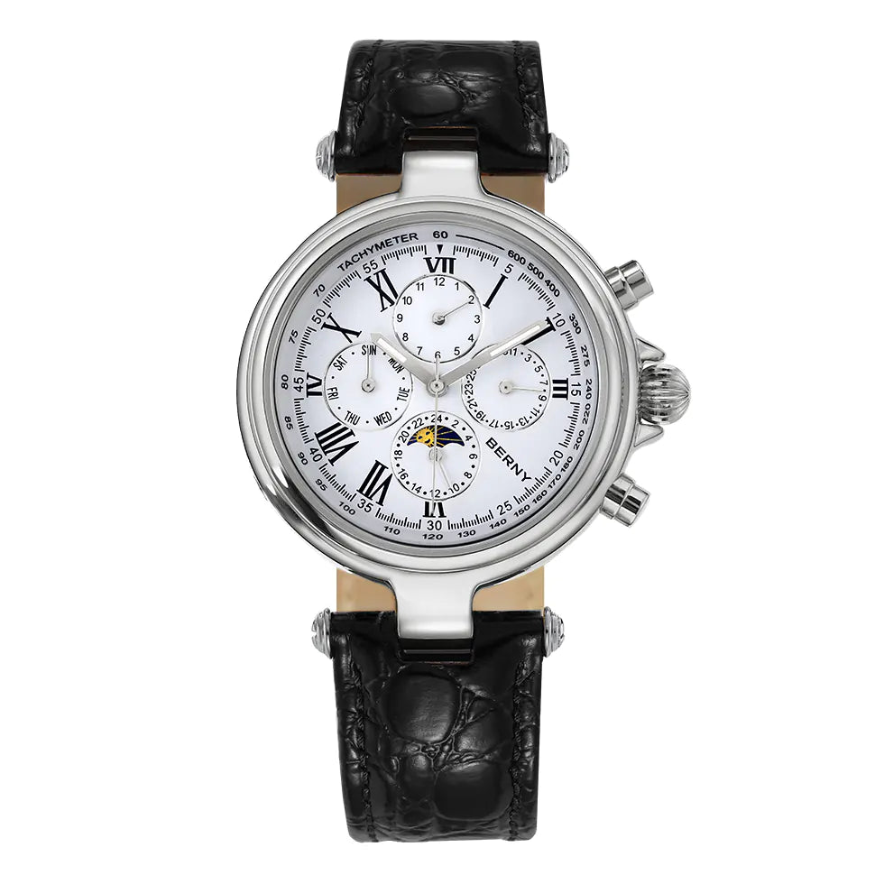 BERNY AM7042M Automatic Full Calendar Dress Watch – Roman Numerals - Top G Watches