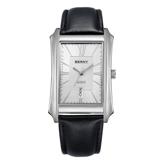 BERNY 2726M Men's Rectangular Quartz Dress Watch - Top G Watches