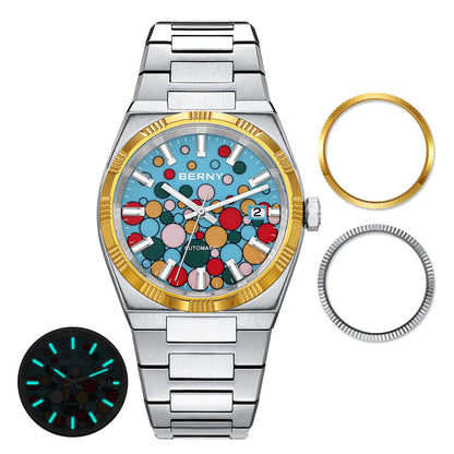 BERNY AM241M Automatic Watch – Interchangeable Bezels & Sapphire