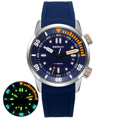 BERNY AM339M V3 Automatic Compressor-Style Diver Watch – 200M Sapphire