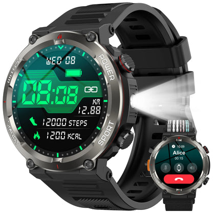 Blackview W50 Pro Rugged Smartwatch – LED Flashlight & Bluetooth Calling