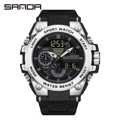 SANDA 3302 Digital LED Sports Watch - Waterproof Shock Resistant