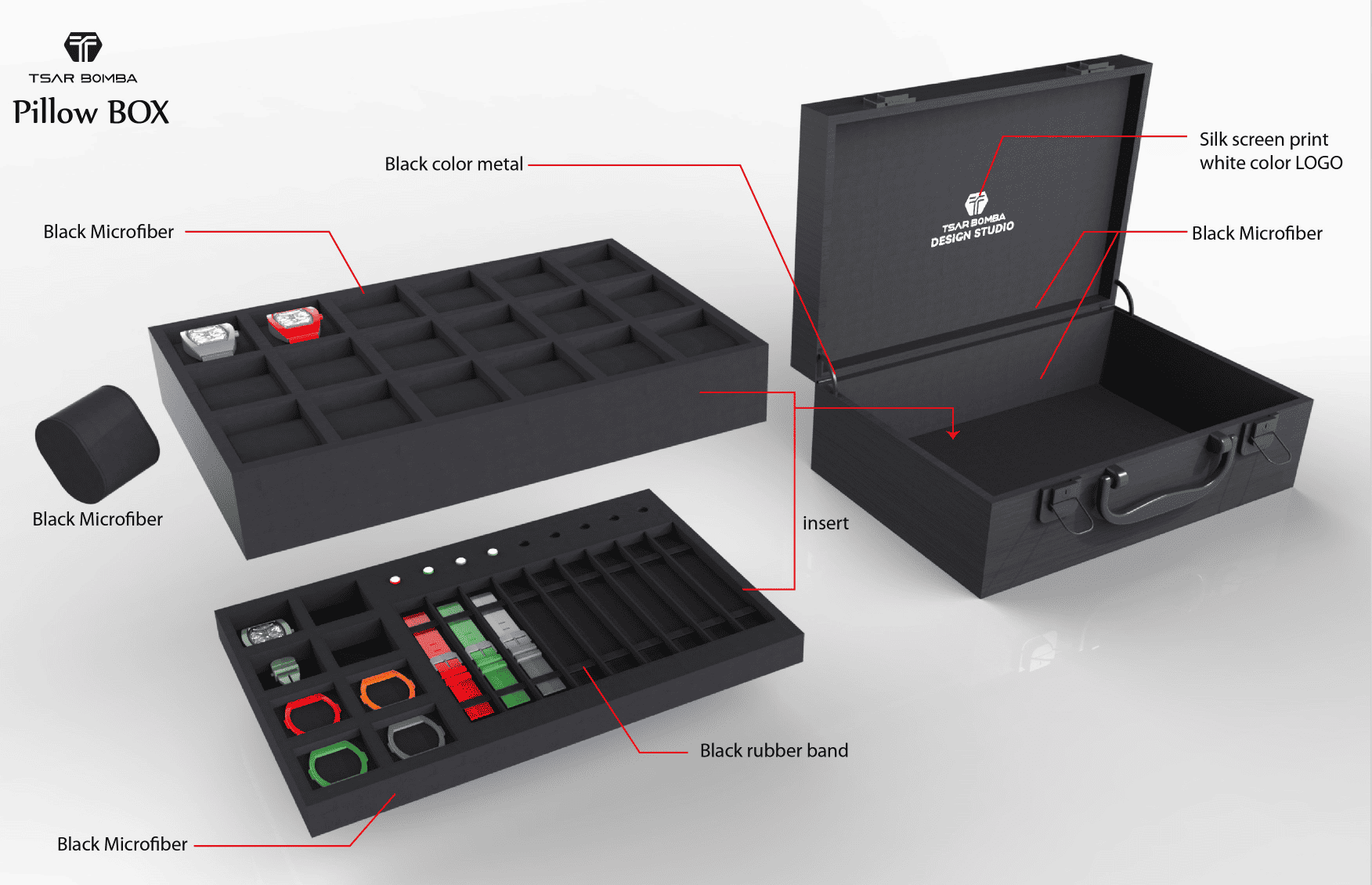 Official TSAR BOMBA Premium Luxury Watch Gift Box & Storage - Top G Watches
