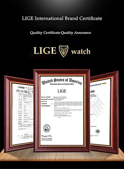 NEW Lige Tonneau Waterproof Sports Chronograph Quartz Watch