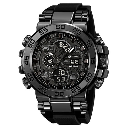 STRYVE S8030 Sports Watch – Large 55mm Dual Display Analog Digital Watch - Top G Watches