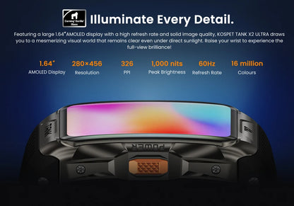 KOSPET TANK X2 Ultra – Rugged GPS Smart Band