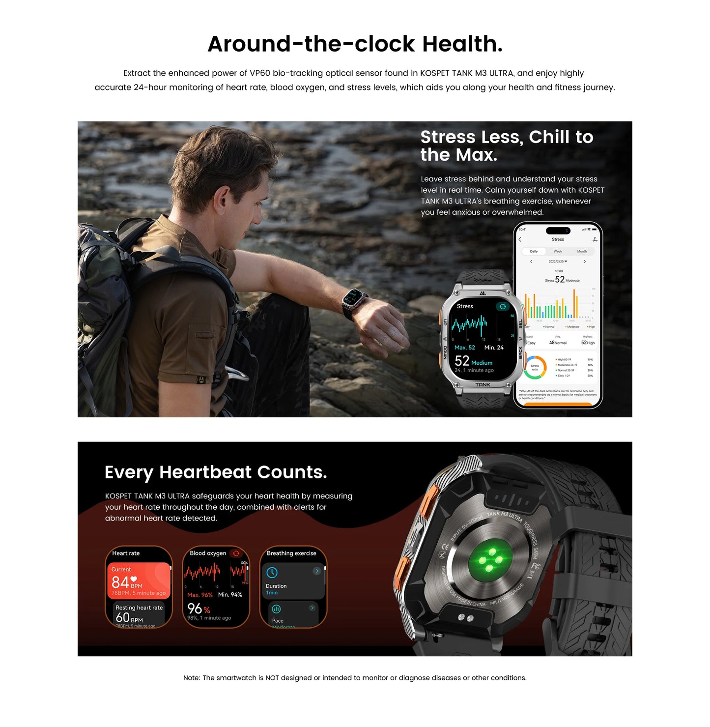 KOSPET TANK M3 Ultra – Rugged Dual-Band GPS Smartwatch